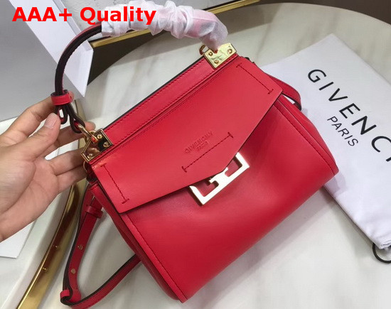 Givenchy Mini Mystic Bag in Soft Red Leather with Double G Magnetic Closure Replica