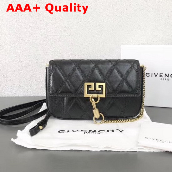 Givenchy Mini Pocket Bag in Black Diamond Quilted Leather Replica