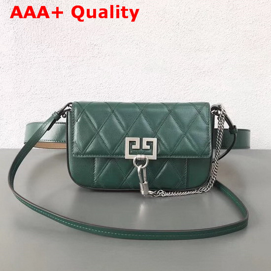 Givenchy Mini Pocket Bag in Green Diamond Quilted Leather Replica