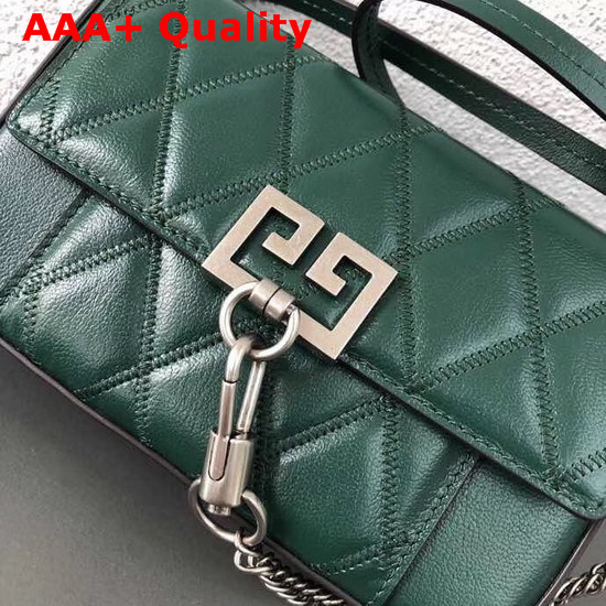 Givenchy Mini Pocket Bag in Green Diamond Quilted Leather Replica