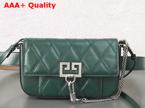 Givenchy Mini Pocket Bag in Green Diamond Quilted Leather Replica