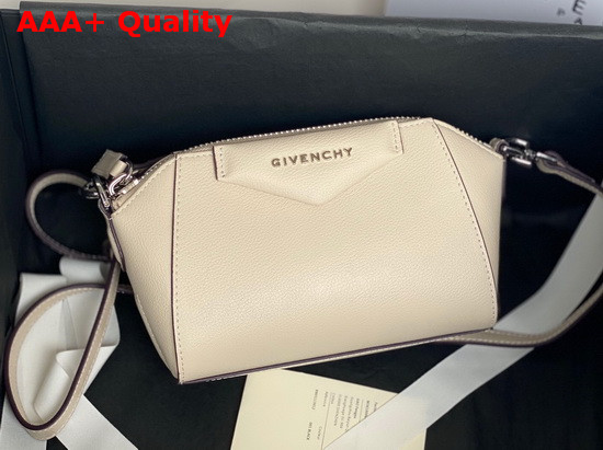 Givenchy Nano Antigona Bag in Beige Varnished Leather Replica