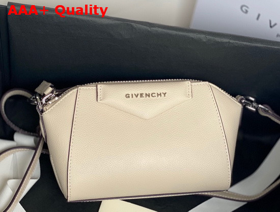 Givenchy Nano Antigona Bag in Beige Varnished Leather Replica