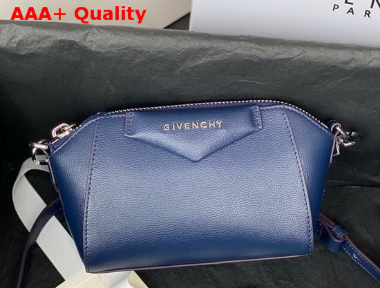 Givenchy Nano Antigona Bag in Navy Blue Varnished Leather Replica