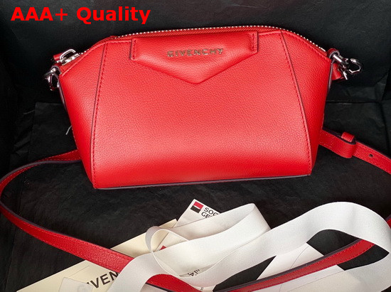 Givenchy Nano Antigona Bag in Red Varnished Leather Replica