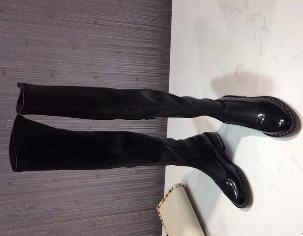 Givenchy Over The Knee Boots in Black Calfskin and Patent Calfskin Leather For Sale