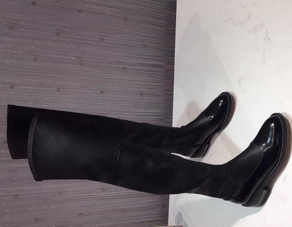 Givenchy Over The Knee Boots in Black Calfskin and Patent Calfskin Leather For Sale