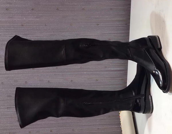 Givenchy Over The Knee Boots in Black Calfskin and Patent Calfskin Leather For Sale