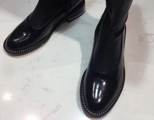 Givenchy Over The Knee Boots in Black Calfskin and Patent Calfskin Leather For Sale