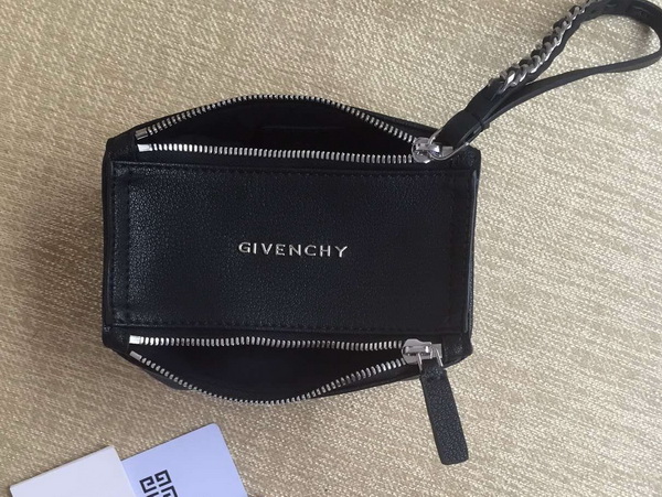 Givenchy Pandora Wristlet Pouch Black Goatskin for Sale