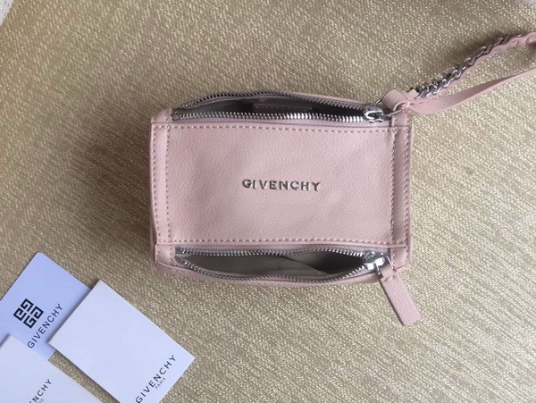 Givenchy Pandora Wristlet Pouch Pink Goatskin On for Sale