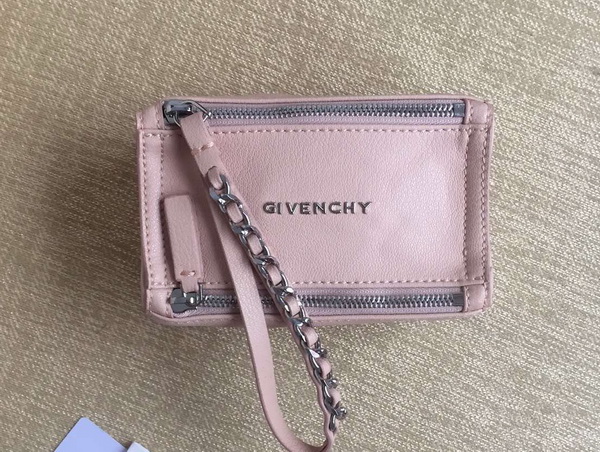 Givenchy Pandora Wristlet Pouch Pink Goatskin On for Sale