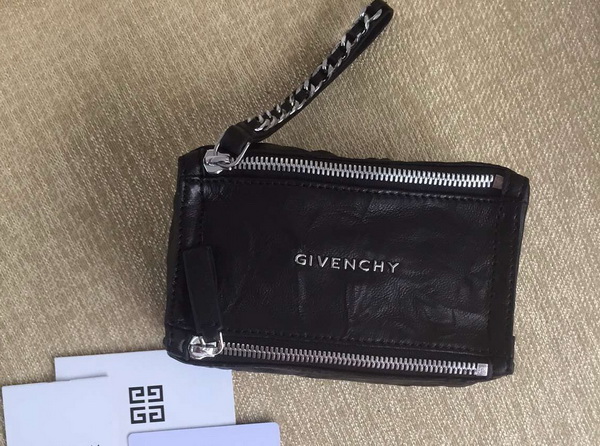 Givenchy Pandora Wristlet Pouch in Black Washed Leather for Sale