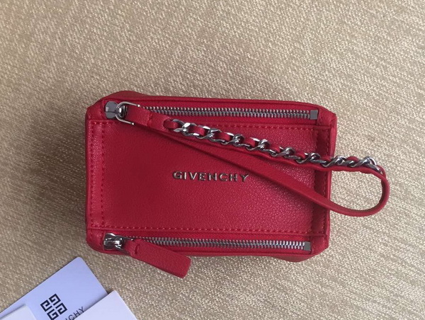 Givenchy Pandora Wristlet Pouch in Red Goatskin for Sale