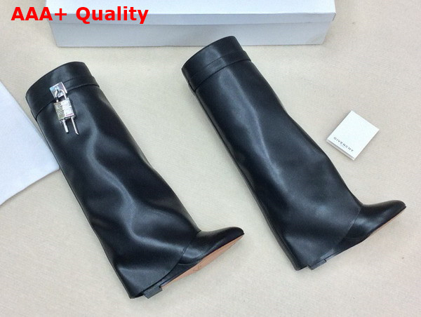 Givenchy Shark Lock Boots in Black Leather Replica