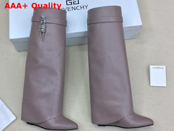 Givenchy Shark Lock Boots in Nude Leather Replica