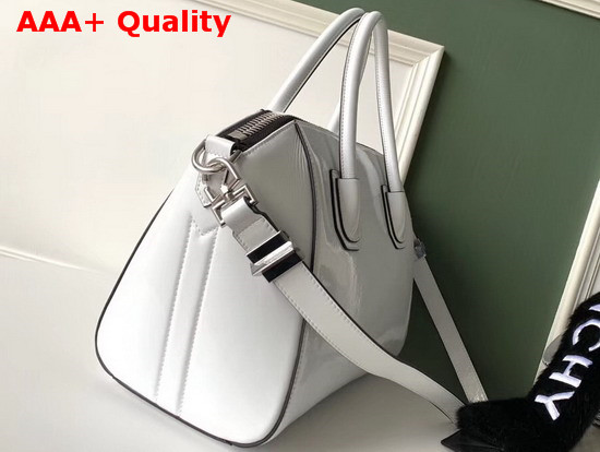 Givenchy Small Antigona Bag in White Patent Leather Replica