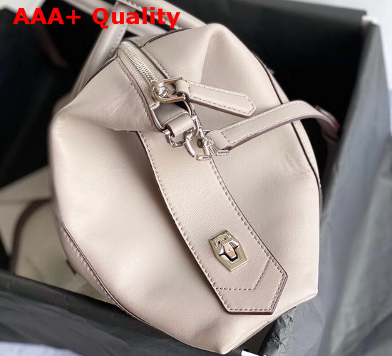 Givenchy Small Antigona Soft Bag in Light Grey Smooth Leather Replica