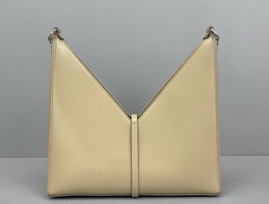 Givenchy Small Cut Out Bag in Box Leather with Chain Beige Replica