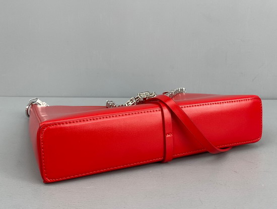 Givenchy Small Cut Out Bag in Box Leather with Chain Red Replica