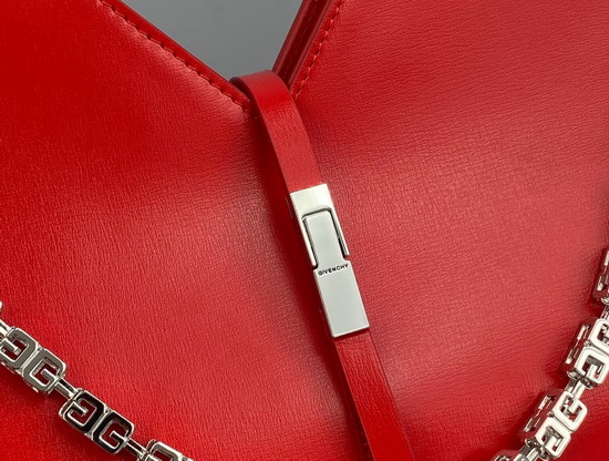 Givenchy Small Cut Out Bag in Box Leather with Chain Red Replica