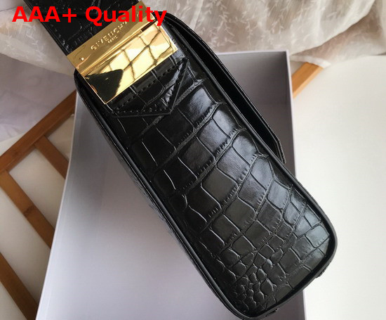 Givenchy Small Eden Bag in Black Crocodile Effect Leather Replica