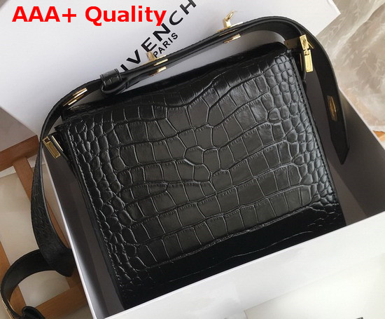 Givenchy Small Eden Bag in Black Crocodile Effect Leather Replica