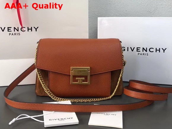 Givenchy Small GV3 Bag in Leather and Suede Chestnut Replica