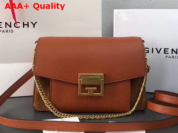 Givenchy Small GV3 Bag in Leather and Suede Chestnut Replica