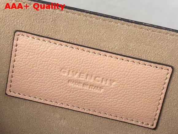 Givenchy Small GV3 Bag in Nude Flat Grain Leather and Light Beige Suede with Flap and Removable Shoulder Strap Replica