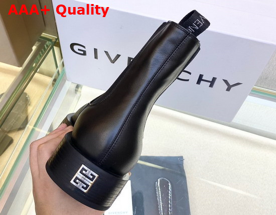 Givenchy Squared Chelsea Boots in Black Box Leather Replica