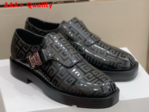 Givenchy Squared Derbies in Black 4G Leather with 4G Buckle Replica