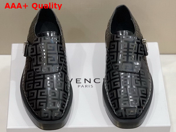 Givenchy Squared Derbies in Black 4G Leather with 4G Buckle Replica