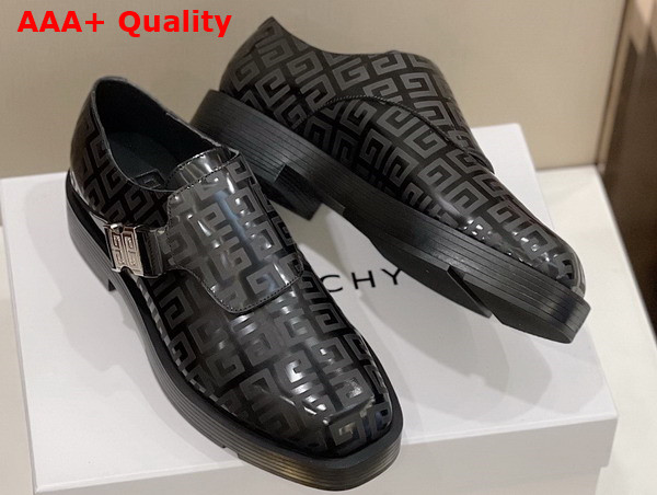 Givenchy Squared Derbies in Black 4G Leather with 4G Buckle Replica