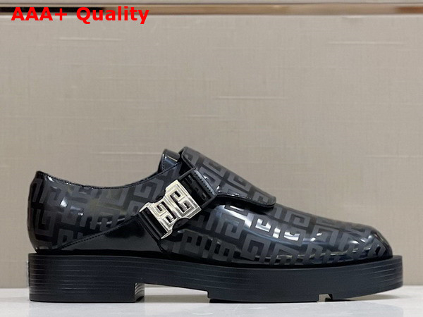 Givenchy Squared Derbies in Black 4G Leather with 4G Buckle Replica