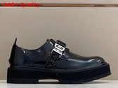 Givenchy Squared Derbies in Black Brushed Leather with Givenchy Strap and 4G Buckle Replica