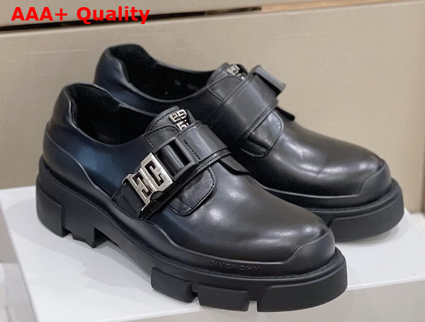 Givenchy Terra Derbies in Black Brushed Leather Replica