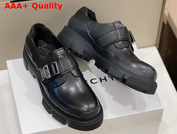 Givenchy Terra Derbies in Black Brushed Leather Replica