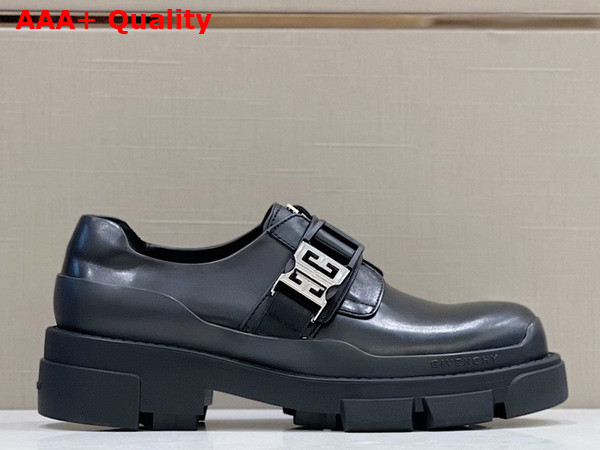 Givenchy Terra Derbies in Black Brushed Leather Replica