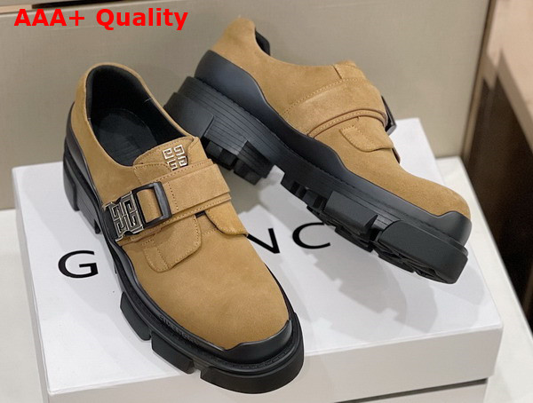 Givenchy Terra Derbies in Light Brown Suede Leather Replica