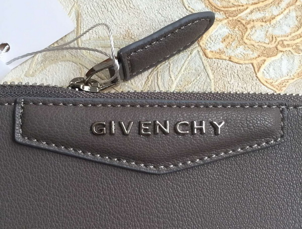 Givenchy Zipped Pouch In Grey Leather for Sale