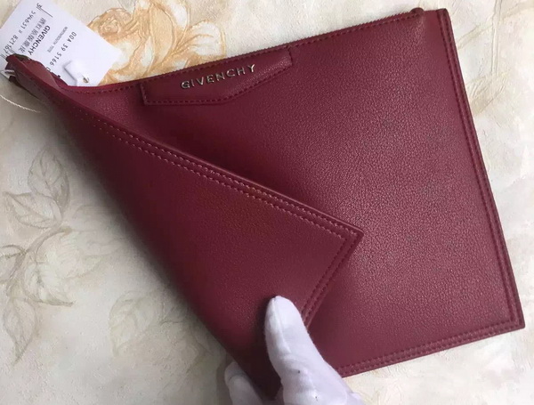 Givenchy Zipped Pouch In Oxblood Leather for Sale