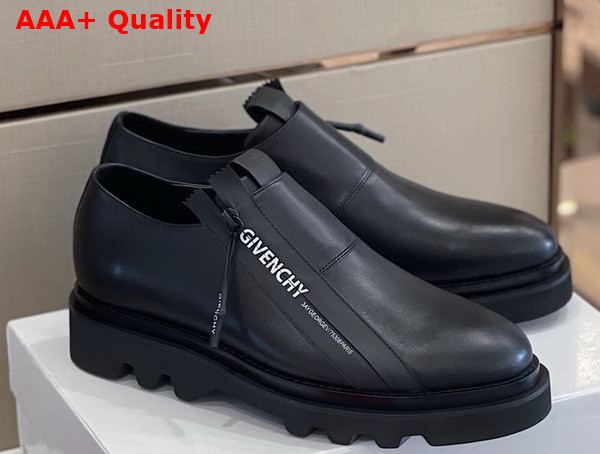 Givenchy Zippy Derbies in Black Leather Replica