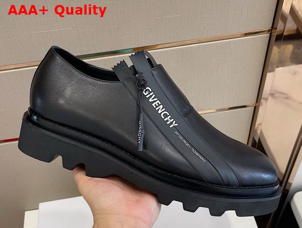 Givenchy Zippy Derbies in Black Leather Replica