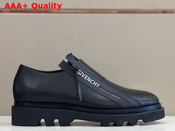 Givenchy Zippy Derbies in Black Leather Replica