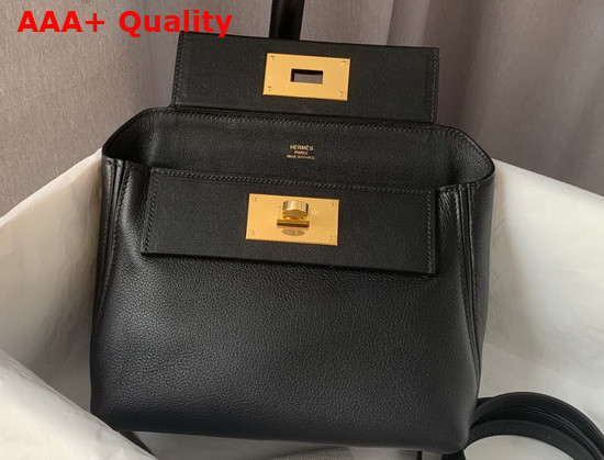 Hermes 24 24 Mini Bag Black Togo and Swift Calfskin Replica