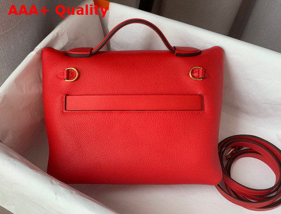 Hermes 24 24 Mini Bag Red Togo and Swift Calfskin Replica