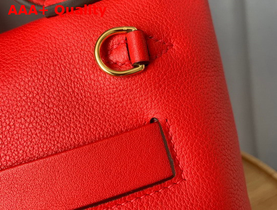 Hermes 24 24 Mini Bag Red Togo and Swift Calfskin Replica