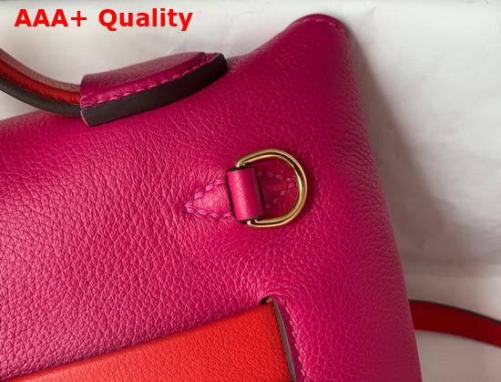 Hermes 24 24 Mini Bag Rose Togo and Swift Calfskin Replica