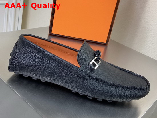 Hermes Alessandro Loafer in Black Epsom Calfskin Replica